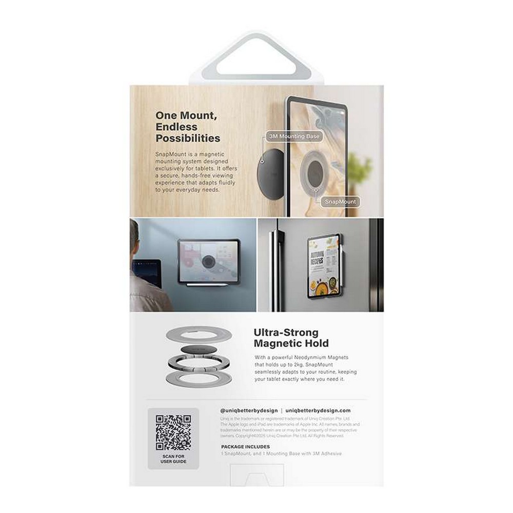 Uniq Snapmount Universal Magnetic MagSafe Mount Kit - Grey