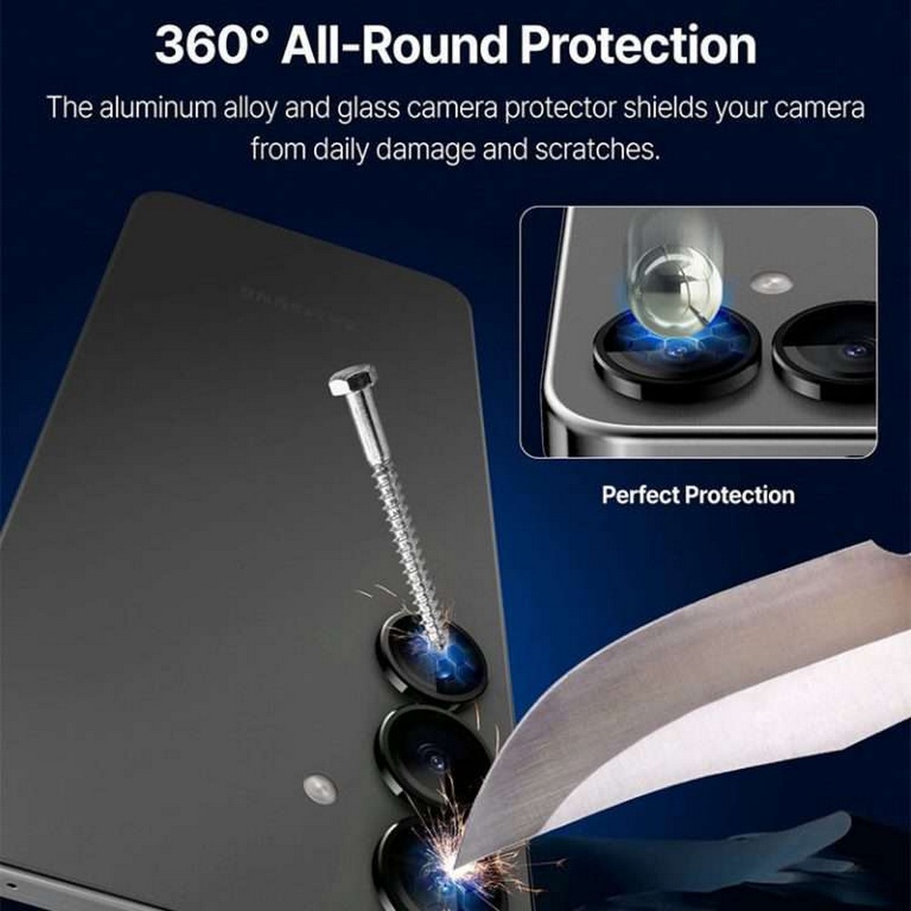 Whitestone Dome Camera Lens Protector Ring Type For Samsung Galaxy S25 Edge â€“ 2 Pack