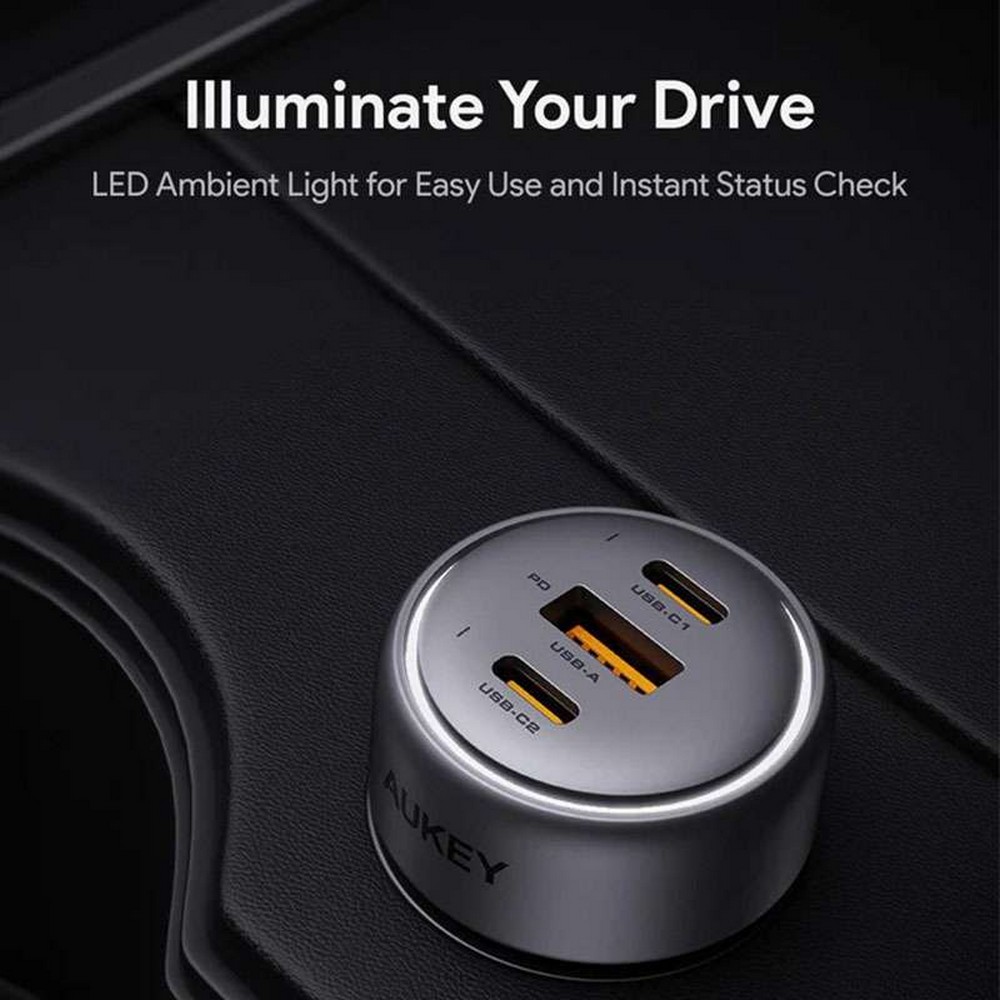 Aukey Pathfinder Mix 3 66W Fast Charging Car Charger -  CC-P1