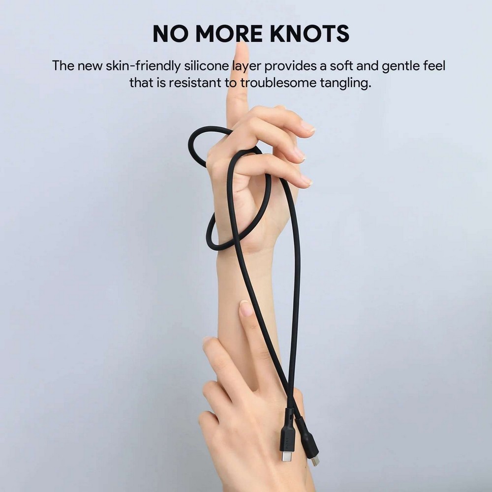 Aukey Circlet Blink 240W Silicone USB-C to USB-C Cable 1.8m - CB-SCC242