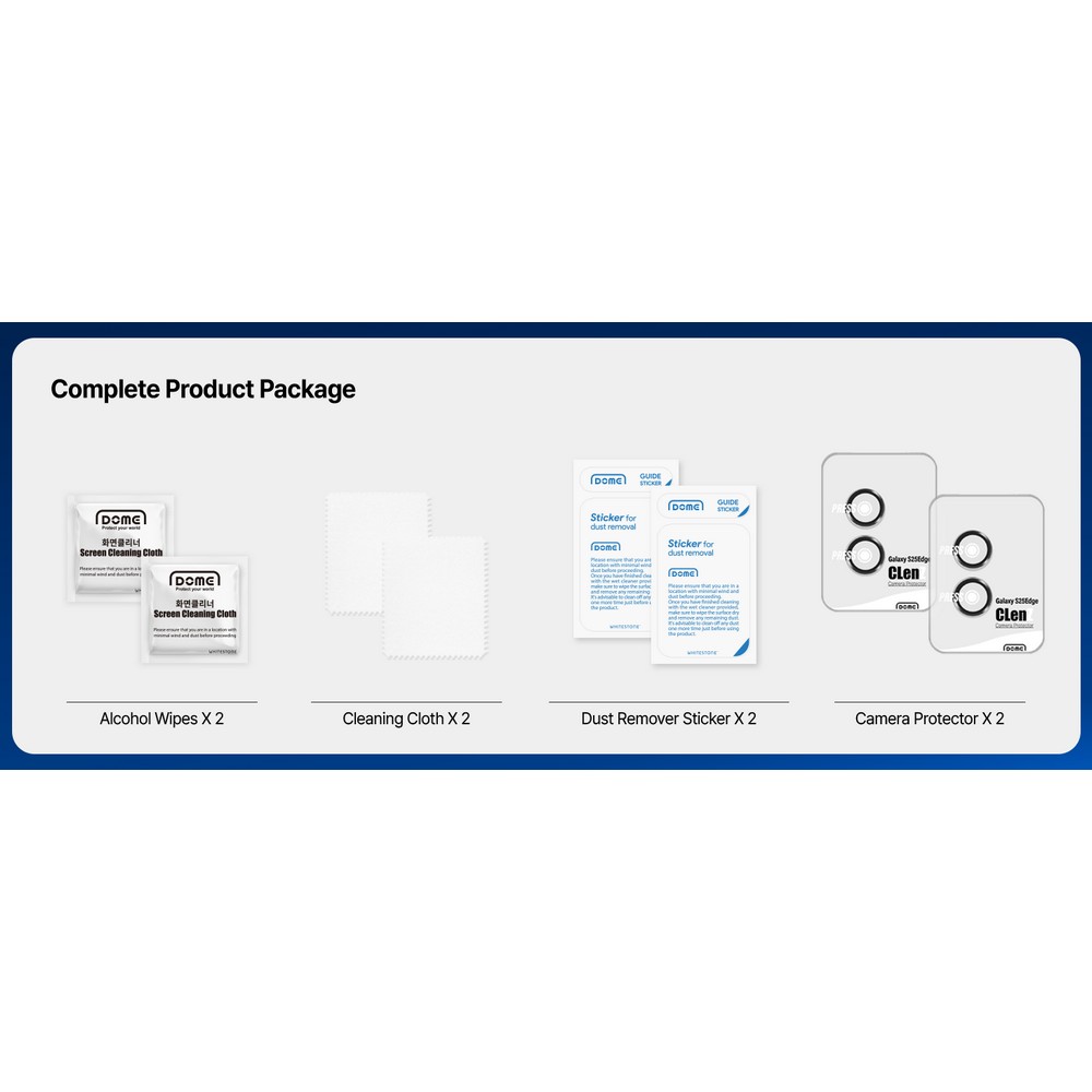 Whitestone Dome Camera Lens Protector Ring Type For Samsung Galaxy S25 Edge â€“ 2 Pack