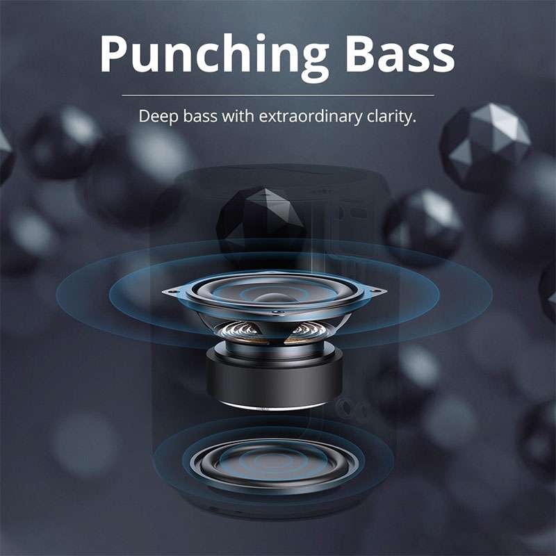 Tronsmart T6 Mini Upgraded Bluetooth Speaker TWS Speakers IPX6 Wireless Portable Speaker with 360 Degree Surround Sound, Voice Assistant - RED