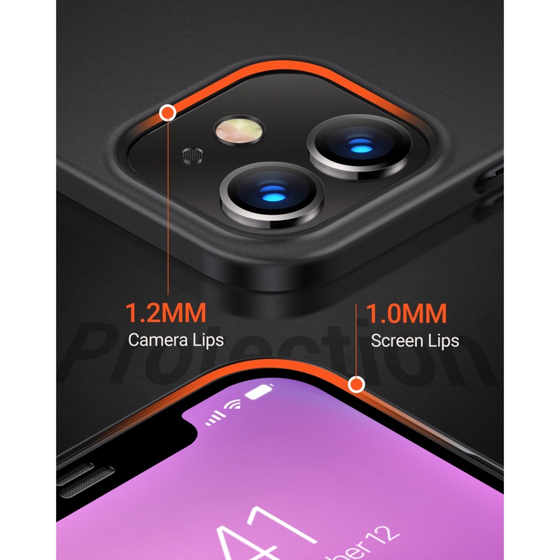 TORRAS  iPhone 12 Mini  5.4 inch Slim Fit (2020 Release), Ultra Thin Silky Soft Touch Hard Plastic Matte Finish Grip Protective Phone Cover - X002QJ783V