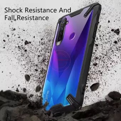 RZANTS OPPO Realme 5/Realme 5s/ 5i / C3 Transparent Matte ShockProof Slim Thin Phone Cover - Black