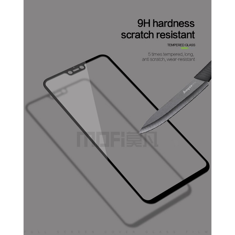MOFI Vivo V9 2.5D 9H Full Screen Protector Tempered Glass Anti BlueRay BLACK