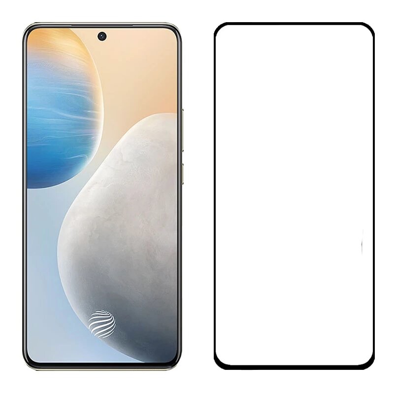 MOFI Premium Tempered Glass for Vivo X60 Full Coverage Screen Protector 2.5D 9H - BLACK