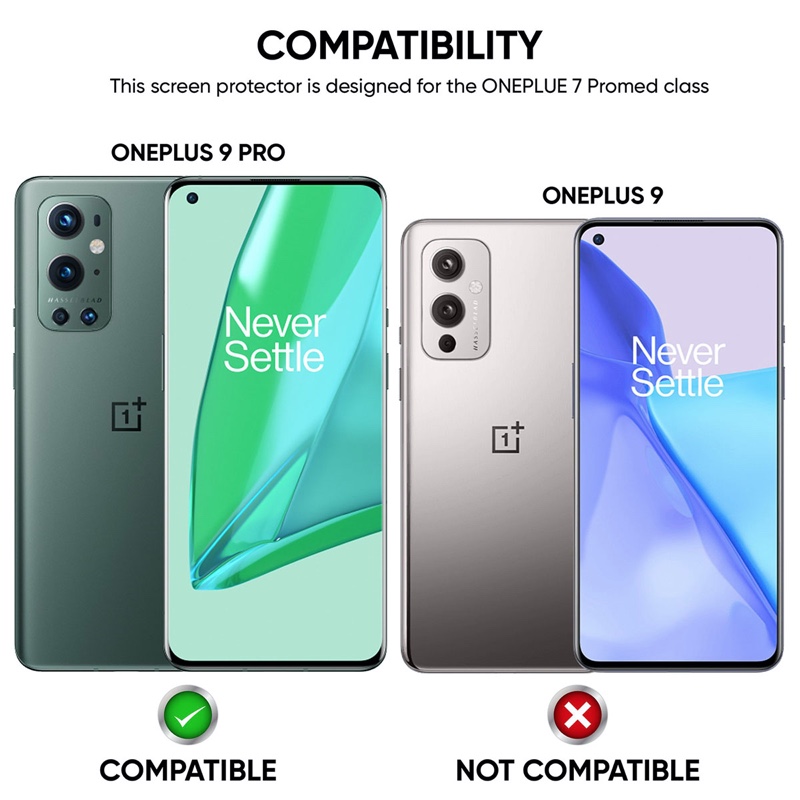 Whitestone Dome OnePlus 9 PRO TEMPERED GLASS SCREEN PROTECTOR WITH ALUMINUM ANODIZED CAMERA PROTECTOR - Pack of 2