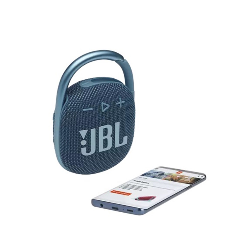 JBL Clip 4: Ultra Portable Speaker with Bluetooth, Built-in Battery, Waterproof and Dustproof Feature - Blue