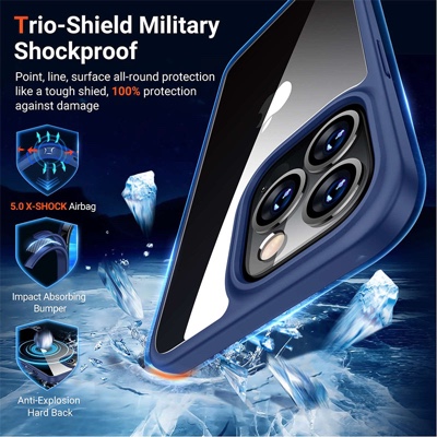 Torras Diamond Series Phone Case for iPhone 13 Pro - Blue - X002YN7M1R