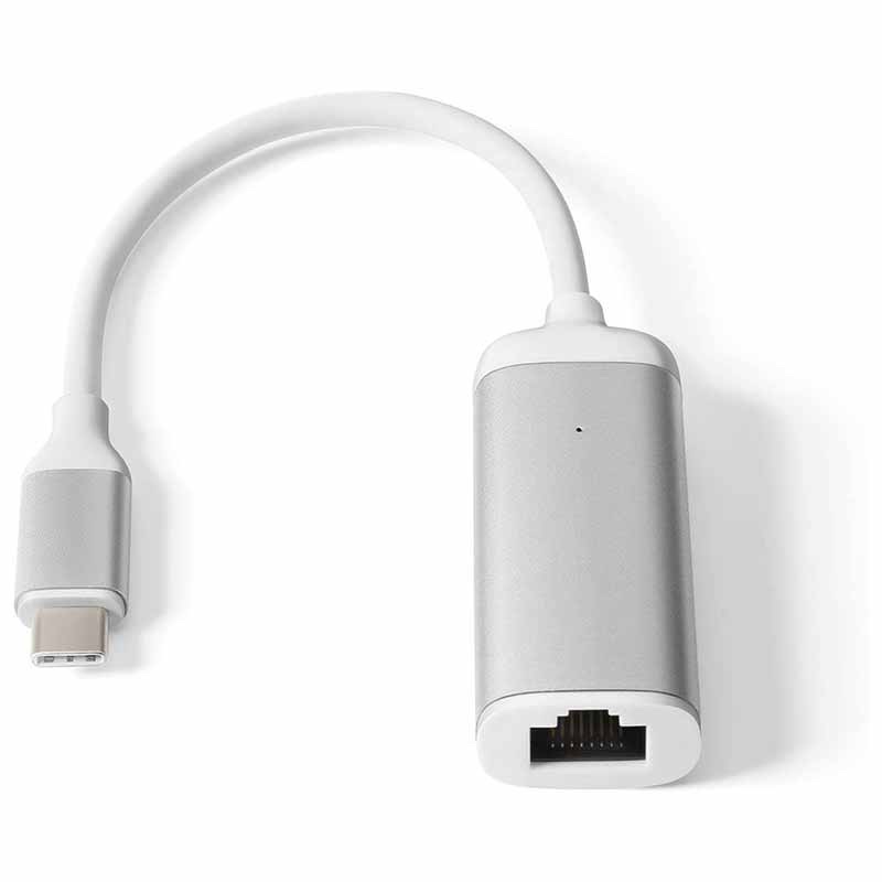 MINIX C-E, Advanced High-Speed USB-C to Gigabit Ethernet Adapter - Silver [Universal Compatibility – Windows, Mac, Chrome OS]