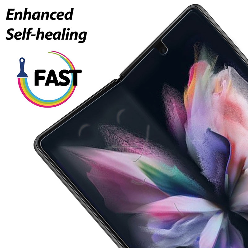 Whitestone Dome Premium Film Samsung Galaxy Z Fold 3 Screen Protector [3PCS Set] Anti-Shock, HD Clear, Self Healing EPU Film