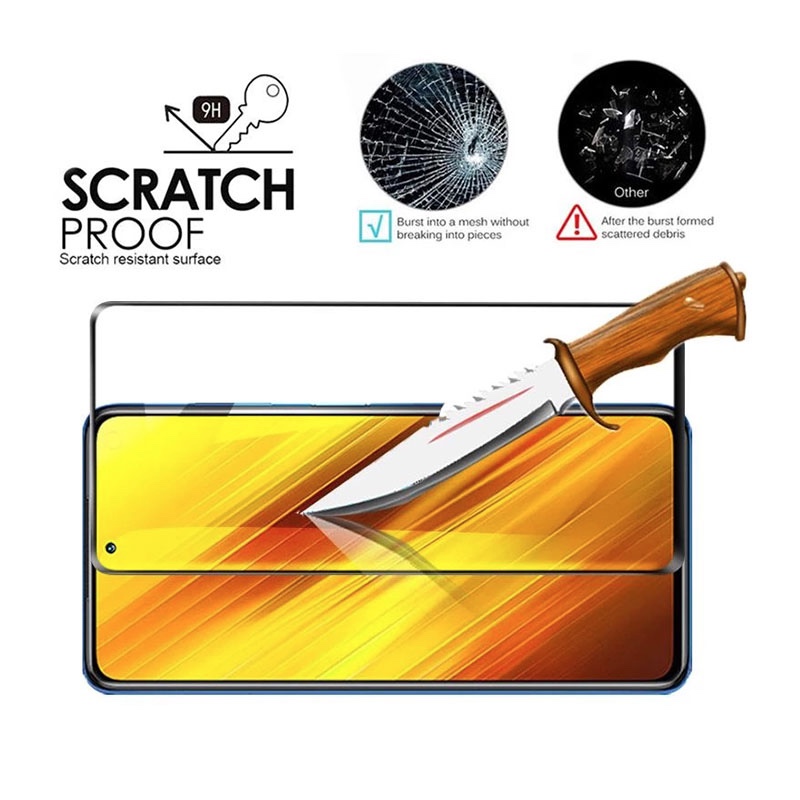 MOFI Xiaomi Poco X3 Pro 2.5D 9H Full Screen Protector Tempered Glass Anti BlueRay – BLACK