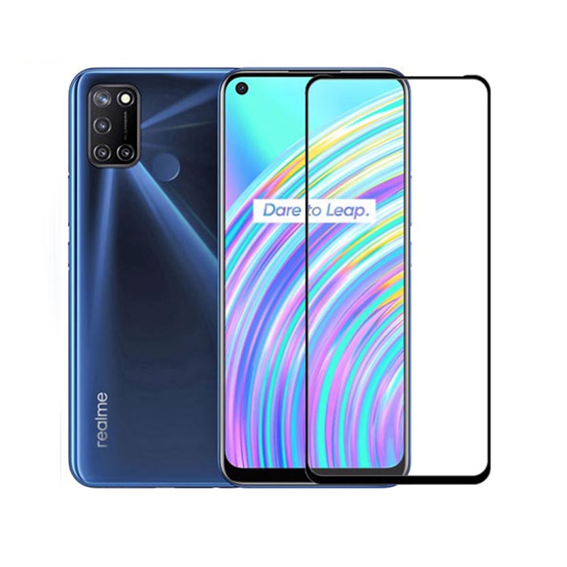 MOFI Premium Tempered Glass for Realme C17 Full Coverage Screen Protector 2.5D 9H – BLACK