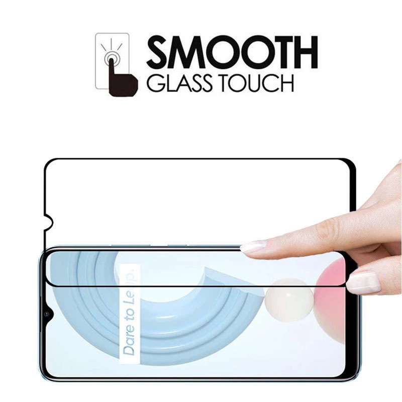 MOFI Premium Tempered Glass for Realme C21 Full Coverage Screen Protector 2.5D 9H – BLACK