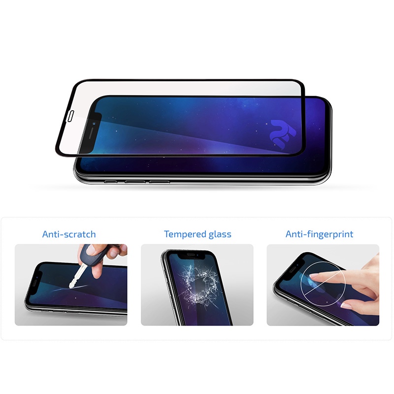 MOFI Premium Tempered Glass for Tecno Camon 16 SE Full Coverage Screen Protector 2.5D 9H – BLACK