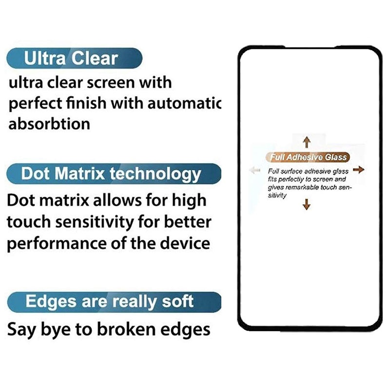 MOFI Premium Tempered Glass for Tecno Spark 7 Pro Full Coverage Screen Protector 2.5D 9H – BLACK