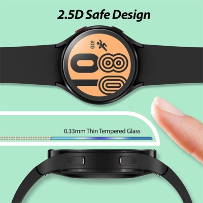 Whitestone Galaxy Watch 4 (40mm) Premium Tempered Glass Screen Protector - (Pack of 3)