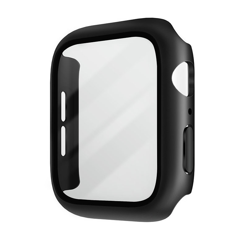 UNIQ NAUTIC Water-Resistant Watch Case with Glass Screen Protection for Series 1-6 & SE (44MM) - Midnight (Black)