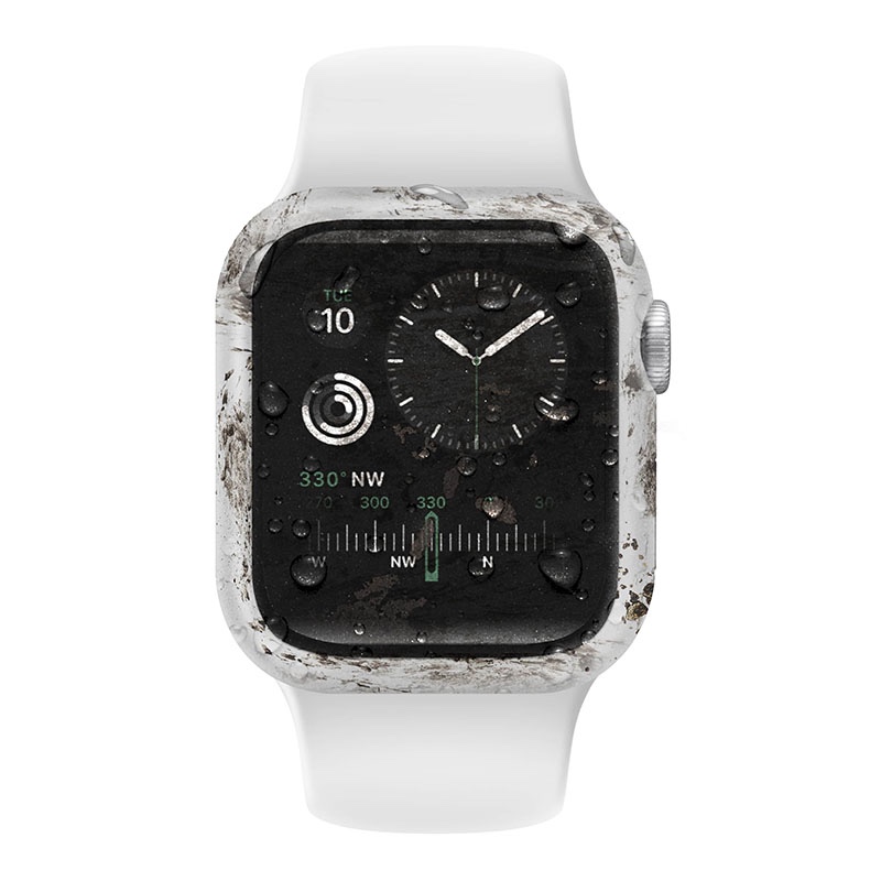 UNIQ NAUTIC Water-Resistant Watch Case with Glass Screen Protection for Series 1-6 & SE (44MM) - Dove (White)