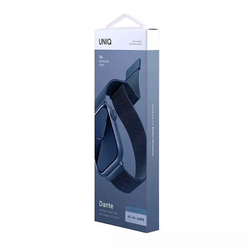 UNIQ Dante Apple Watch Mesh Steel Strap Series 1-10 SE/SE2  45/44/46mm - Cobalt (Blue)