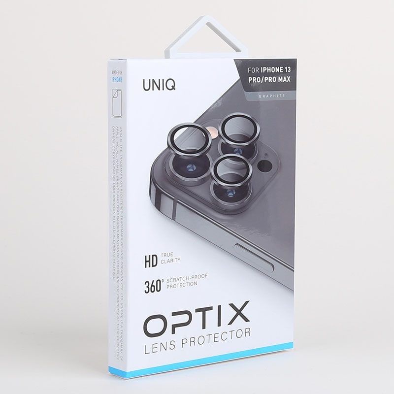 UNIQ Optix iPhone 13 Pro / 13 Pro Max Camera Lens Protector - Graphite