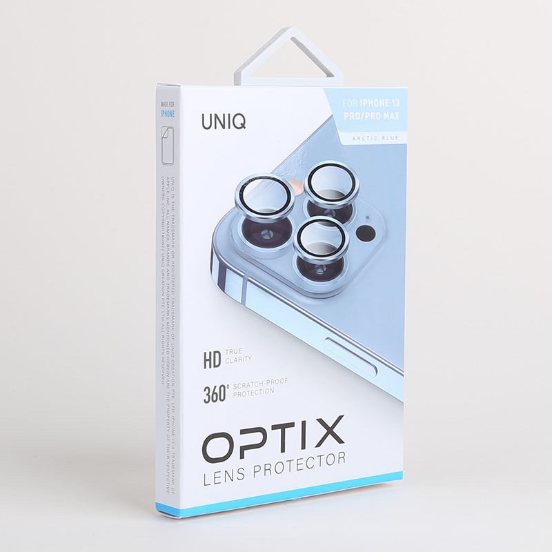UNIQ Optix iPhone 13 Pro / 13 Pro Max Camera Lens Protector – Arctic Blue