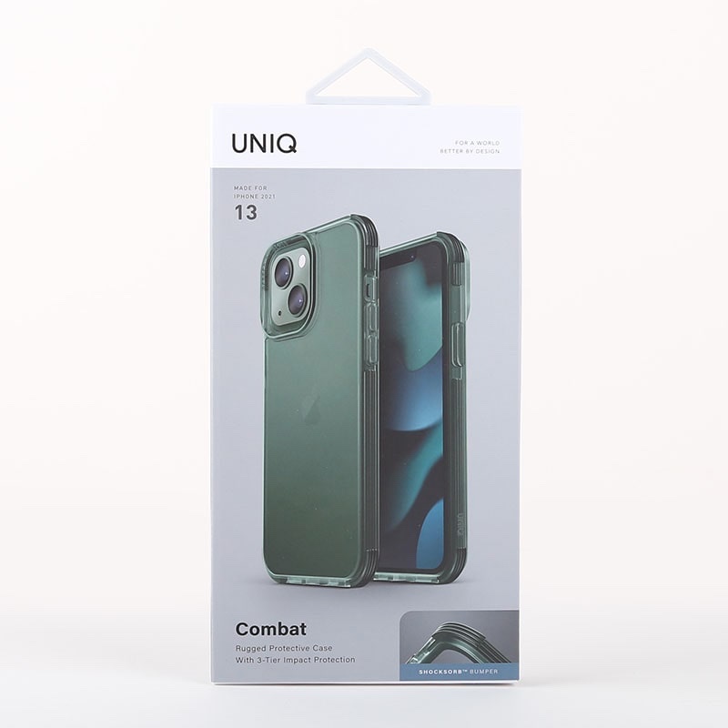 UNIQ HYBRID iPhone 13 Combat Phone Case - Hunter (Green)