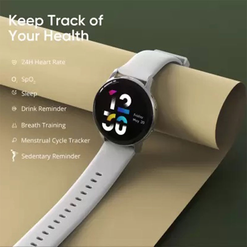 DIZO Watch R AMOLED with 45mm Dial Size (by Realme TechLife) - Silver Grey