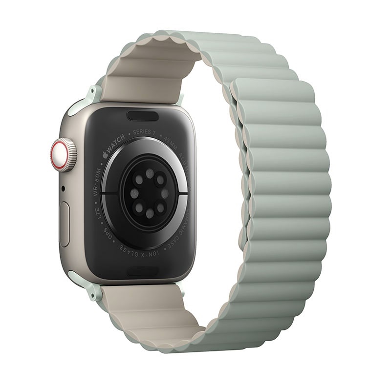 UNIQ REVIX Reversible Magnetic Apple Watch Strap for Series 1-10, SE/SE2 & Watch Ultra  49/45/44/42MM - Sage (Beige)