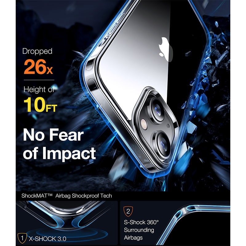 Torras Diamond Series Phone Case for iPhone 14 Plus 6.7 Inch - Clear