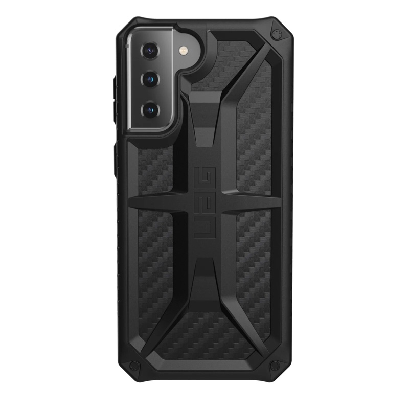 UAG Samsung Galaxy S21 Plus Monarch Phone Case - Carbon Fiber Black - 812451039269