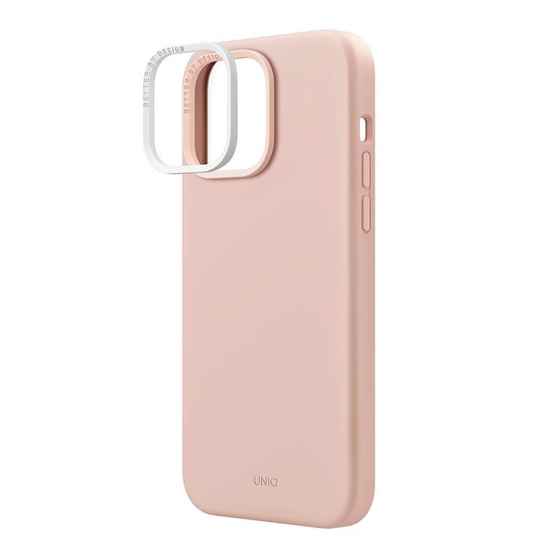 UNIQ Lino Hue Phone Case for iPhone 14 Pro Max with MagClick/Magsafe Charging - Blush (Pink)