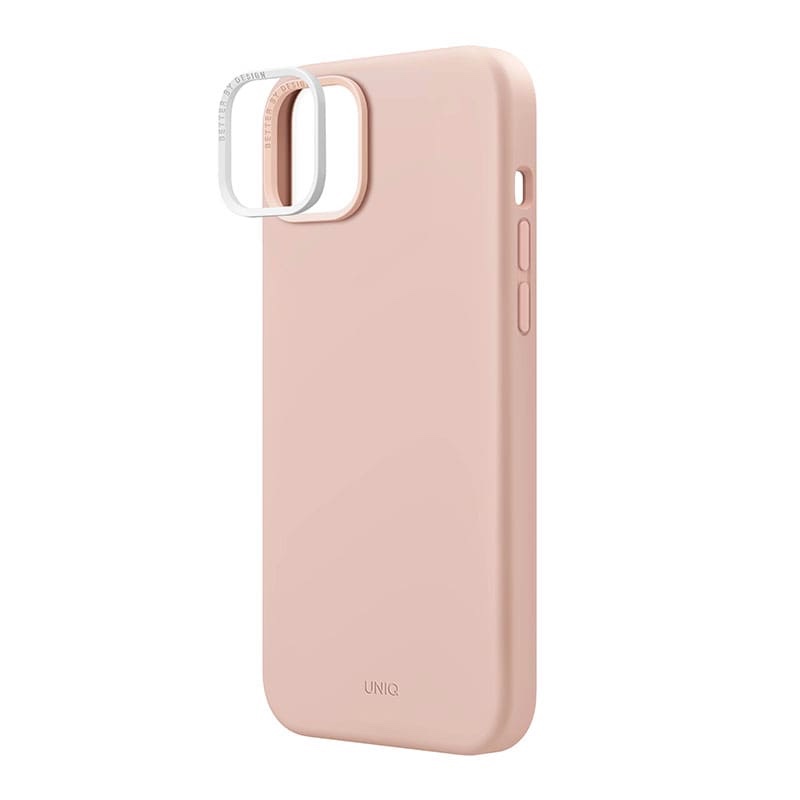 UNIQ Lino Hue Phone Case Magsafe/MagClick Compatible for iPhone 14 Plus - Blush (Pink)