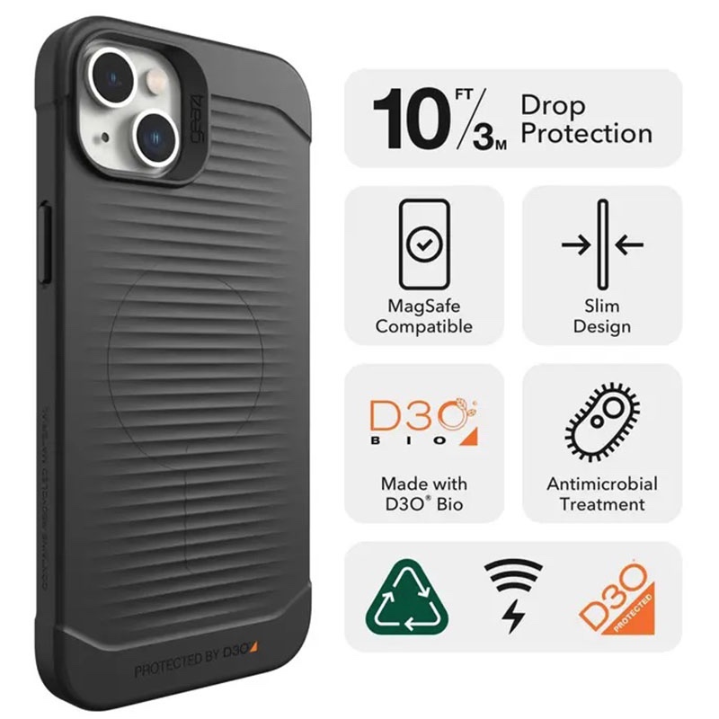 Gear4 Havana Phone Case for iPhone 14 Plus - Black