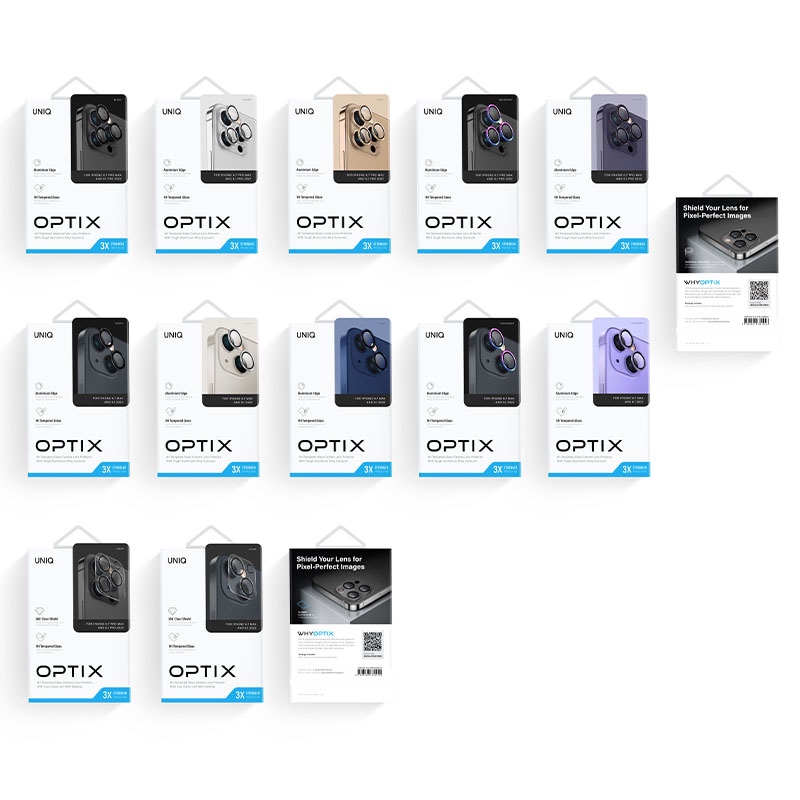 UNIQ OPTIX iPhone 14 / 14 Plus Camera Lens Protector - Sterling (Silver)