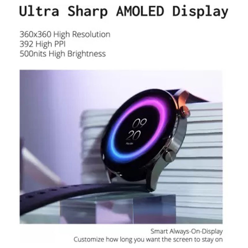 DIZO Watch R Talk Smart Calling Watch with Real Amoled Display (by Realme Techlife)- Black