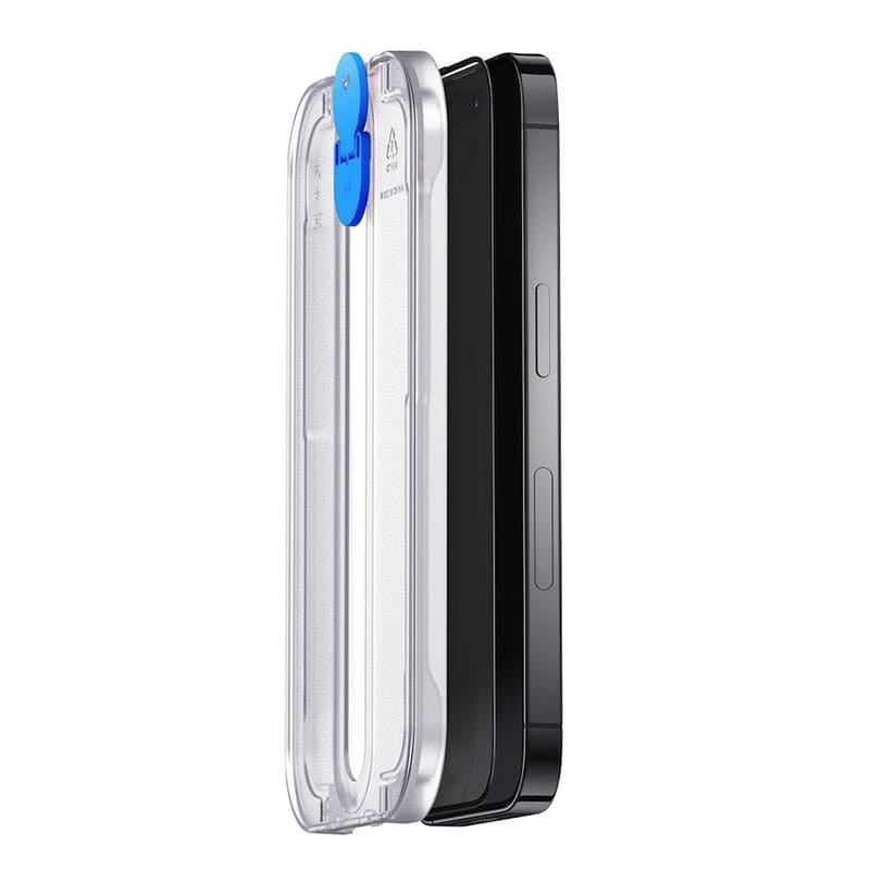 Uniq Optix Vivid Pro Full Cover Tempered Glass for iPhone 14/13/13 Pro and 16E with tray - Clear/Black