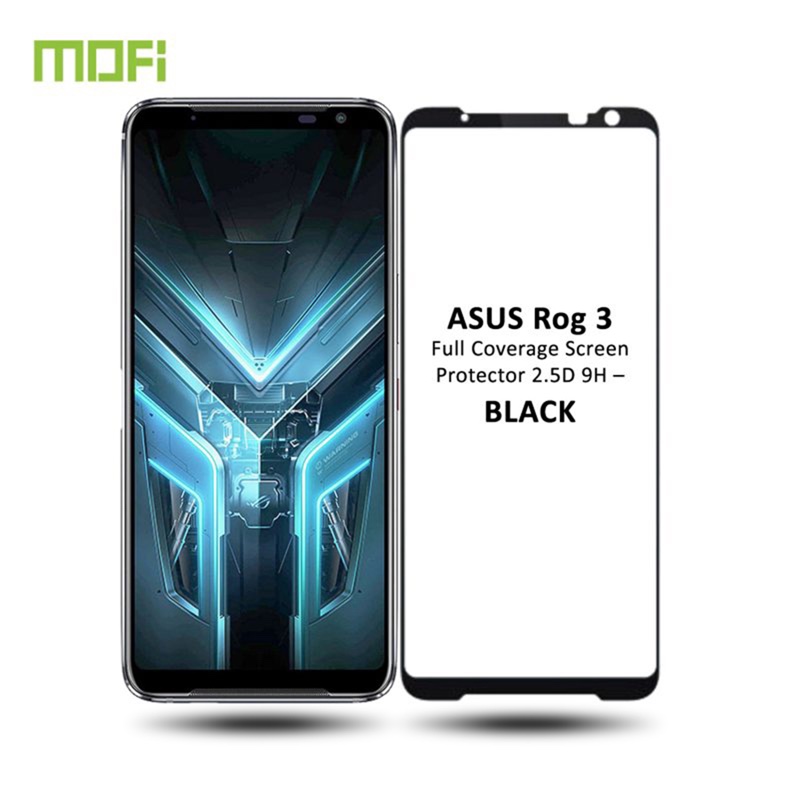 MOFI Premium Tempered Glass for ASUS Rog 3 Full Coverage Screen Protector 2.5D 9H – BLACK