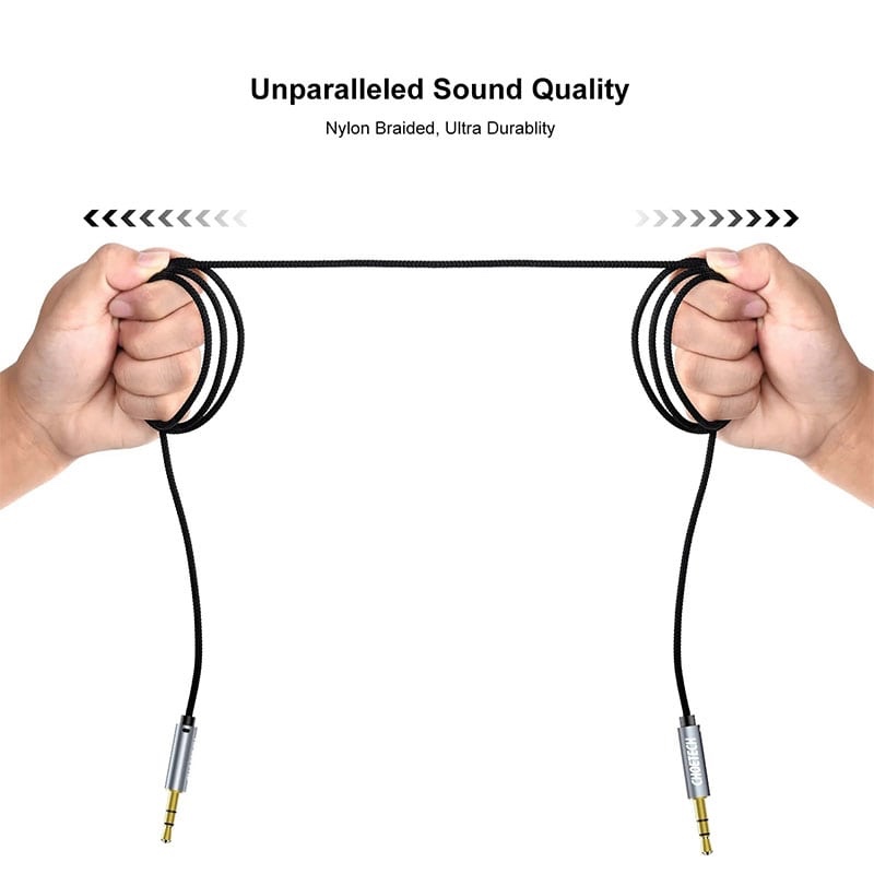 Choetech 3.5mm Male To Male Audio Gold Plated Aux Cable  - AUX002 - Black
