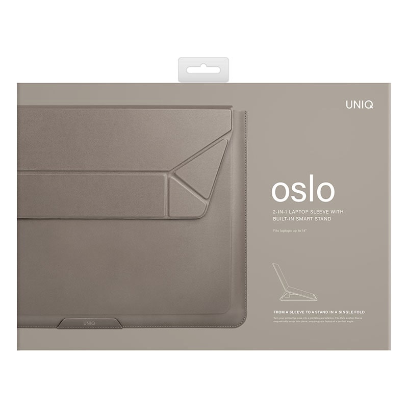 UNIQ Oslo 2in1 Laptop Sleeve & Stand Fits up to 14