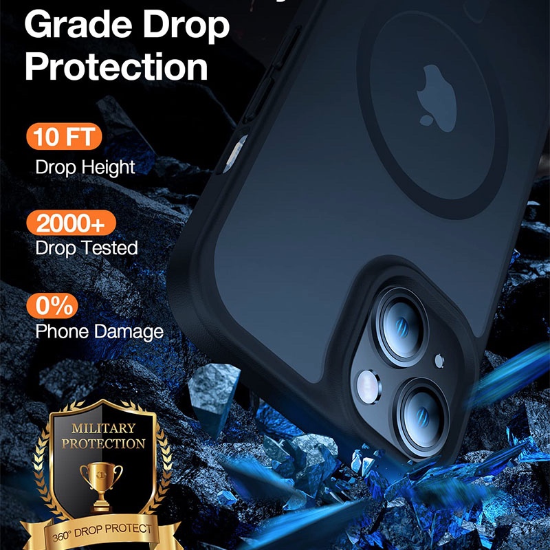 Torras Guardian Magnetic Series Phone Case for iPhone 14 Plus - Black