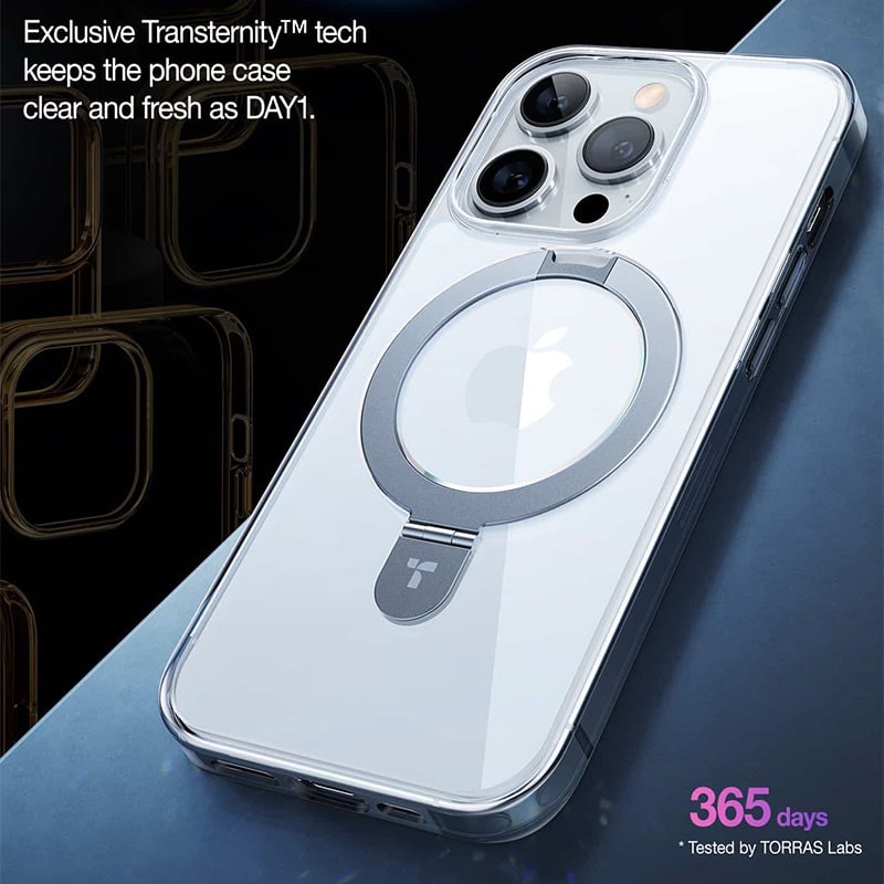 Torras UPRO Ostand Phone Case for iPhone 14 Pro Max - Clear