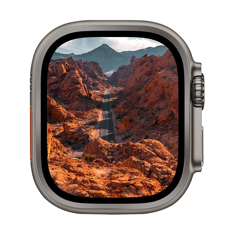 UNIQ Optix Duo Pro Ultra Anti-Reflective Glass Protector with Stainless Steel Bezel for Apple Watch Ultra/Ultra 2