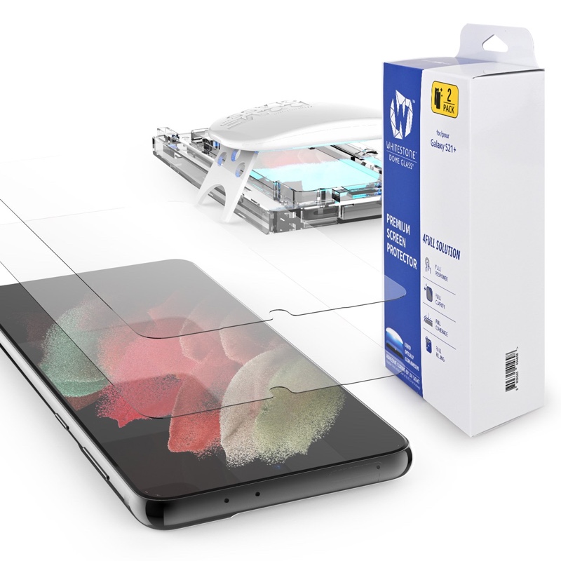 Whitestone [Dome Glass] Galaxy S21 Plus Tempered Glass Screen Protector - Pack of 2