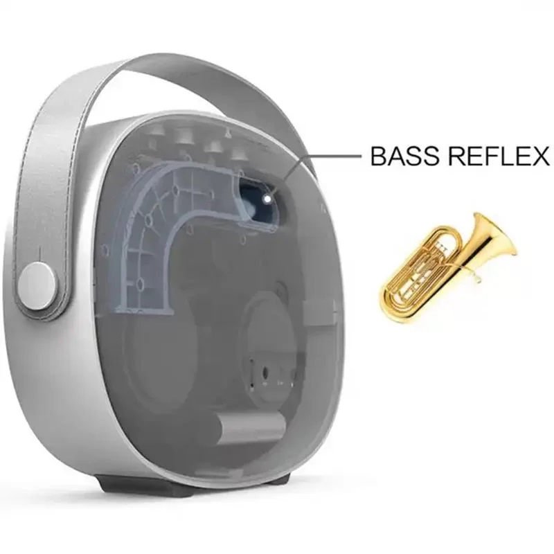 W-King T8 30W Outdoor Traveler Portable Wireless Bluetooth Speaker with Sub Woofer Bass HD Sound - Silver