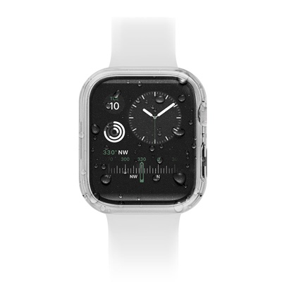 UNIQ Nautic Apple Watch Case with Curved Tempered Glass Screen Protector Series 7/8/9 41MM – Dove Clear