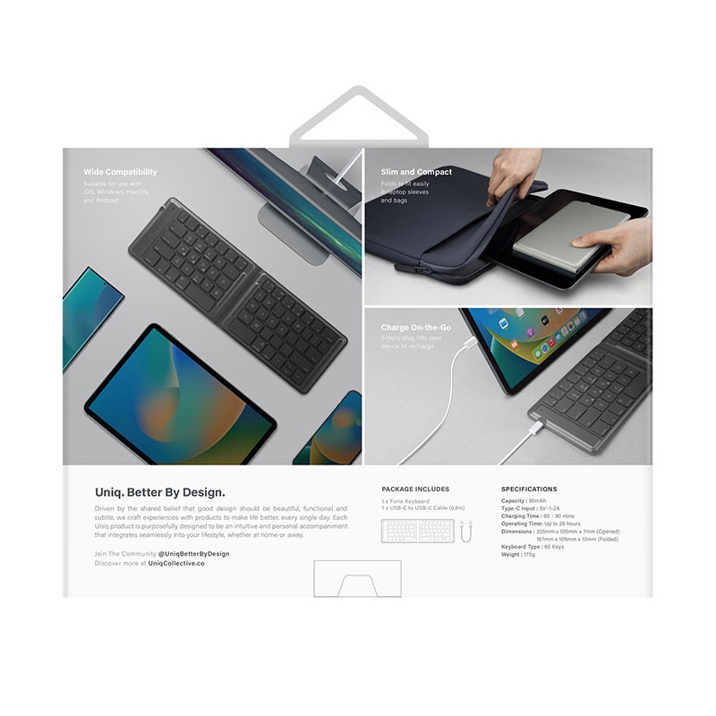 UNIQ Forio Foldable Bluetooth Keyboard – Lichen Green