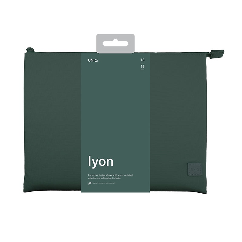 Uniq Lyon Snug-Fit Protective Sleeve for Laptops & iPads (Fits upto 14”) – Forest Green