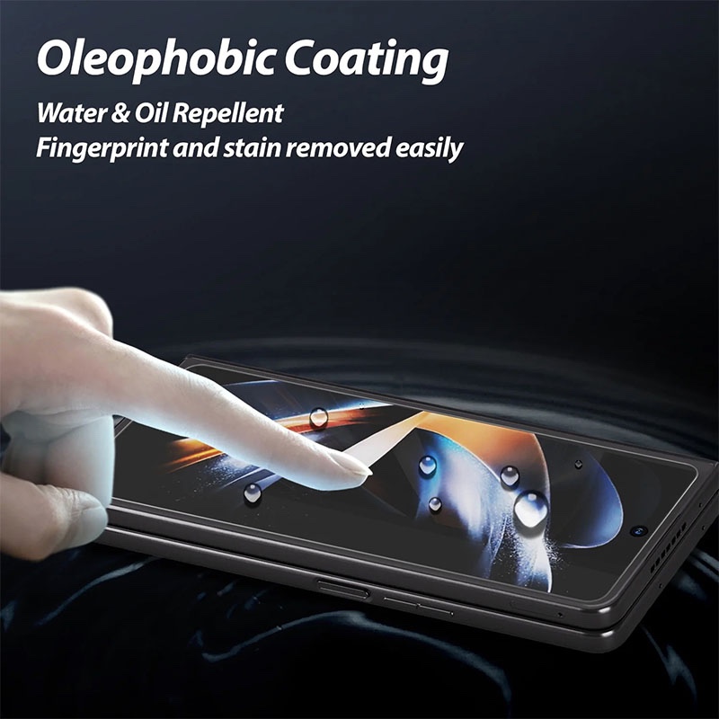 Whitestone Dome Glass for Samsung Galaxy Z Fold 5 Full Tempered Glass Shield with Liquid Dispersion Tech (Easy Kit Included) Pack of 2 with UV