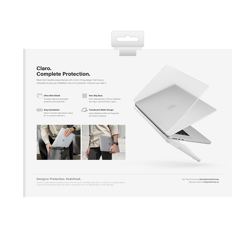 UNIQ Claro Series Case for MacBook Air 15 (2023) - Dove Matte Clear